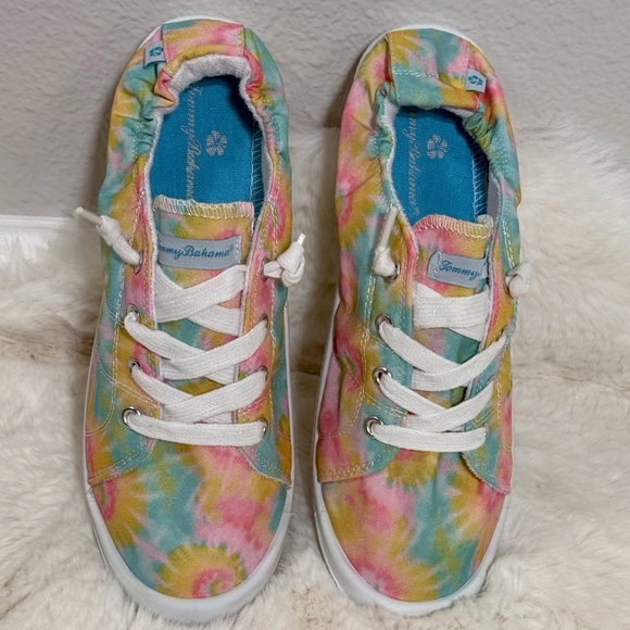 NWT Tommy Bahama Multicolor Tie Dye Shoes Slip On Sneakers, Size 10 - Picture 6 of 8